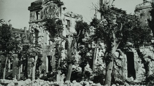 Destruction at the town of Saint-Cyr, 1944