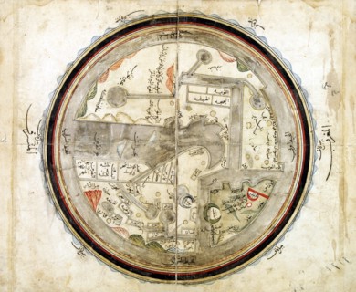 Medieval 10th century World map by Abu Ishaq Ibrahim ibn Muhammad al-Farisi al Istakhri