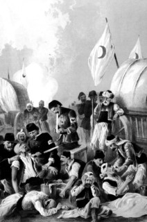 The Red Crescent tending to the wounded Turkish during the Russo Turkish War