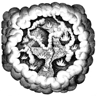 Elemental chaos, showing the fight between the qualities