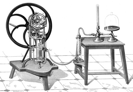 A typical 19th century air pump