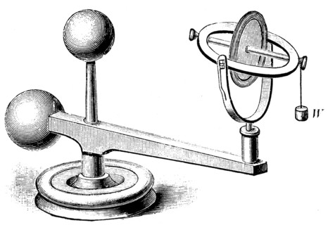 An electric gyroscope, a device consisting of a wheel or disc mounted so that it can spin rapidly about an axis which is itself free to alter in direction