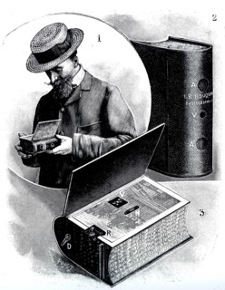 A spy camera in the form of a book