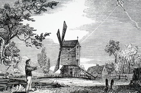 The resolution of forces illustrated by a kite in flight