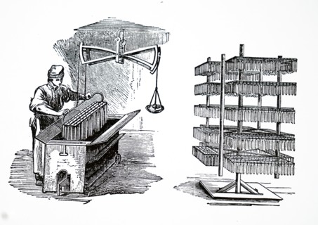 The dipping of tallow candles