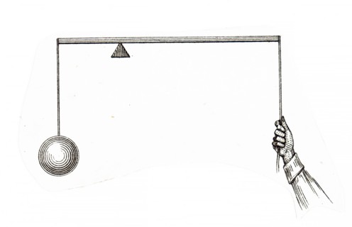 Illustration of an 19th Century mechanical pulley