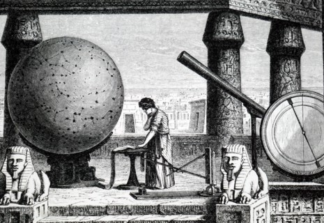 Imaginative reconstruction of Ptolemy of Alexandria in his observatory