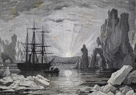 The midnight sun in the Arctic Circle