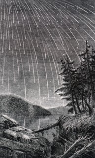 A meteor shower
