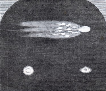 A meteor flying over England
