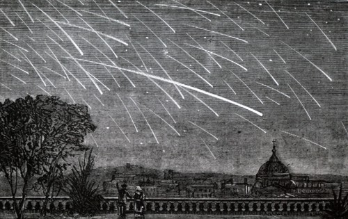 A meteor shower observed from Boston in1872