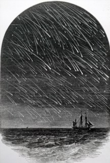 A meteor shower as observed by Andrew Ellicott