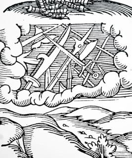 An ancient meteor shower shown as swords, pikes, and battle-axes