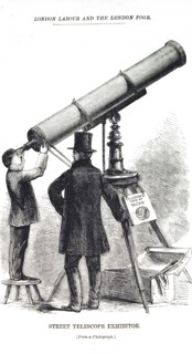 A street telescope in London