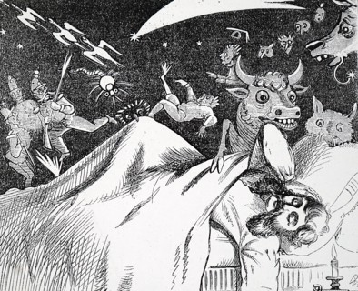 An scene from Oliver Wendell Holmes Sr's poem 'The Comet'