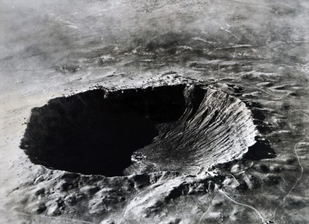 Photograph of the Arizona meteor crater