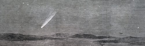 The Great Comet of1882 seen from the HMS Orion on Lake Timsah, Egypt
