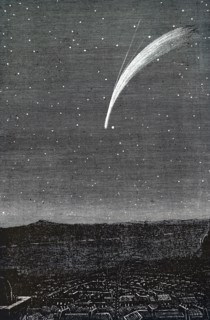 Comet Donati as seen in Paris, discovered by Giovanni Battista Donati