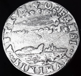 A medal struck to commemorate the Great Comet of1596