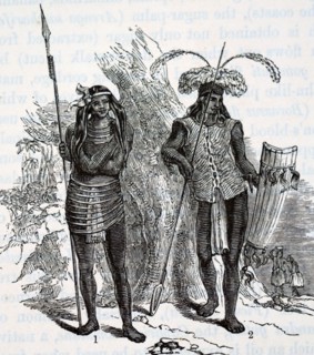 Dayak males performing daily tasks