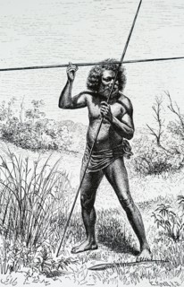 Engraving of a native Australian