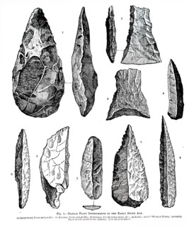 Stone Age flint and horn implements