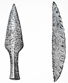 Neolithic flint dagger and saw