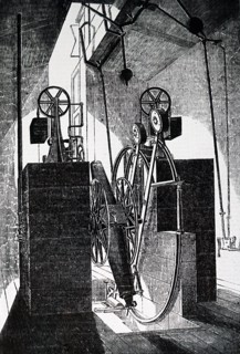 A transit instrument, used for finding celestial bodies crossing the meridian, within an observatory