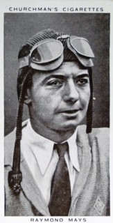 Churchman Kings of Speed Series cigarette card depicting Thomas Raymond Mays