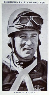 Churchman Kings of Speed Series cigarette card depicting Ewald Kluge