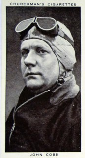 Churchman Kings of Speed Series cigarette card depicting John Rhodes Cobb