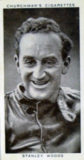Churchman Kings of Speed Series cigarette card depicting Stanley Woods