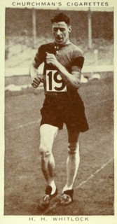 Churchman Kings of Speed Series cigarette card depicting Harold Whitlock