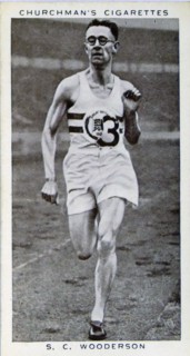 Churchman Kings of Speed Series cigarette card depicting Sydney Wooderson