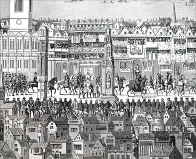 The coronation procession of King Edward VI