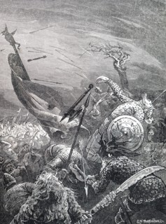 The death of King Harold Godwinson at the Battle of Hastings