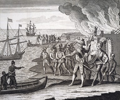 Walter Raleigh conquering Fort St Joseph