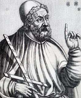 Portrait Ptolemy of Alexandria in his observatory