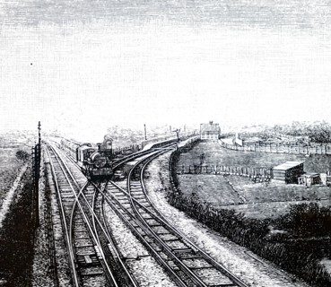 An Express passing the Worle junction, Somerset