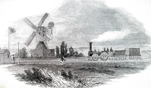 William Prosser's train running on wooden rails