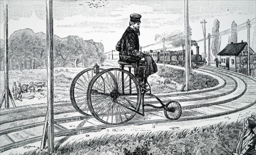 A tricycle used to carry out track inspections on German railways