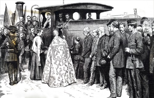 The blessing of a train in Spain