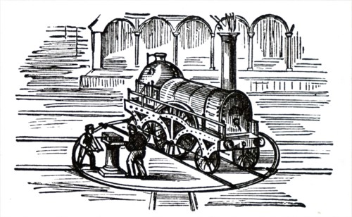 An engine turntable