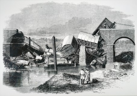 The aftermath of a major train accident