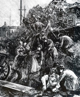 The aftermath of a major train accident