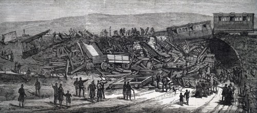 The aftermath of a major train accident
