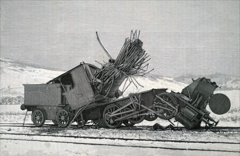 The aftermath of a major train accident