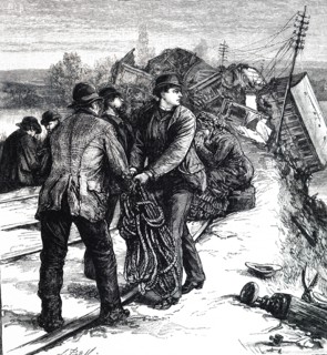 The aftermath of a major train accident