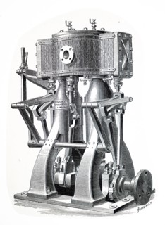 A steam turbine, a device that extracts thermal energy from pressurised steam and uses it to do mechanical work on a rotating output shaft