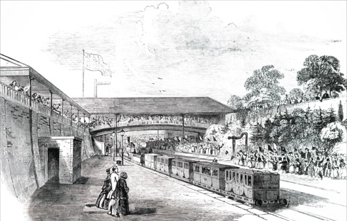 The royal train leaving Cheltenham on he Queen's journey back to London from Balmoral